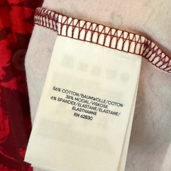 Lands' End Women's 3/4 Sleeve Lightweight Jersey Button Front Top Size 2X NWT - Picture 9 of 11